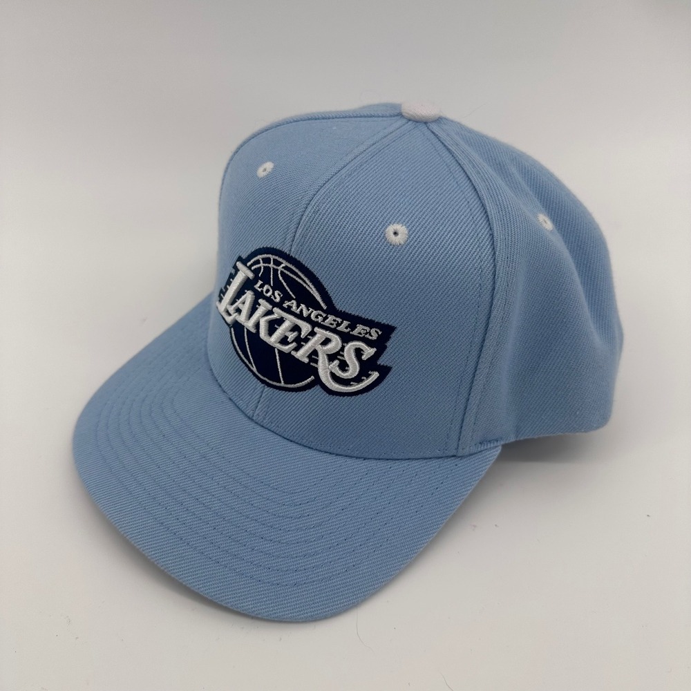 Mitchell & Ness Los Angeles Lakers Hat Mens OS Light Blue Snapback NBA Cap - Picture 3 of 8